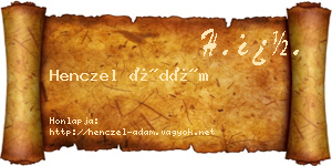 Henczel Ádám névjegykártya