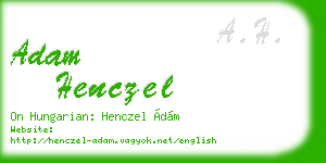 adam henczel business card